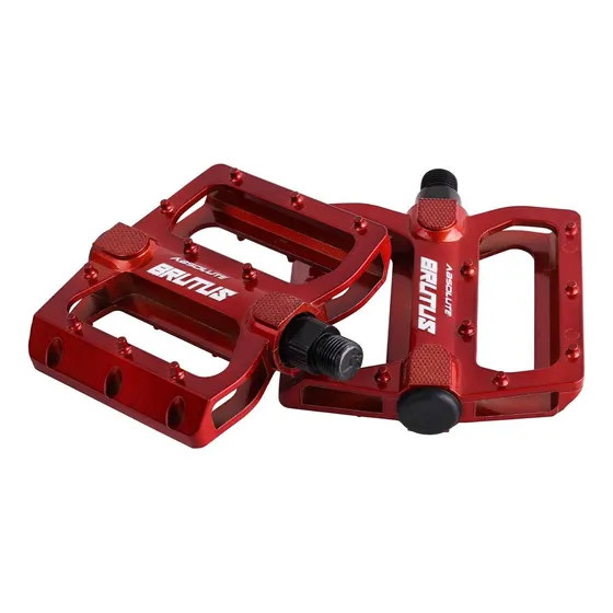 Pedal Plataforma Absolute Brutus Flat 9/16 Bmx Mtb Vermelho