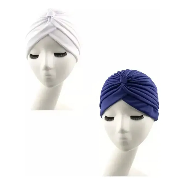 Set De 2 Gorros Turbante Con Pliegues Cómodos Y Elegantes