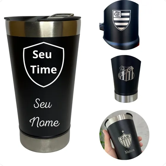 Kit Atacado Copo Térmico Cerveja Tampa Inox Personalizado
