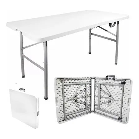 Bagada Mesablanca120 Mesa De Exterior De Acero Color Blanco