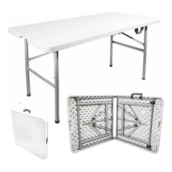 Bagada Mesablanca120 Mesa de exterior de acero color blanco