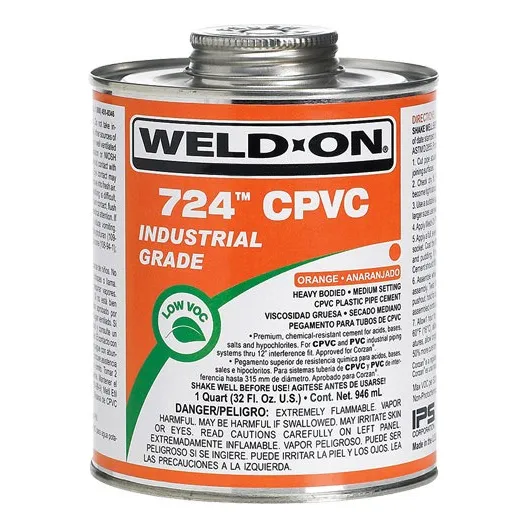 Cemento Weld On 724 Cpvc Gris Idustrial 1 Litro