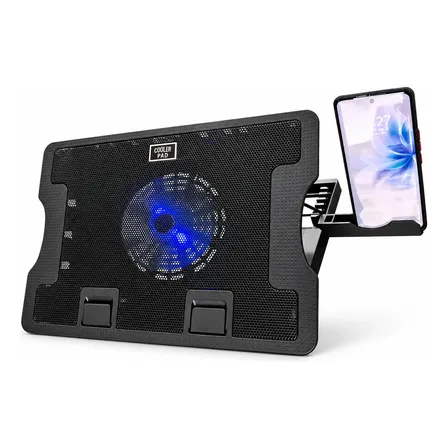 Base Refrigerante Portátil Soporte Celular 2 Puertos Usb