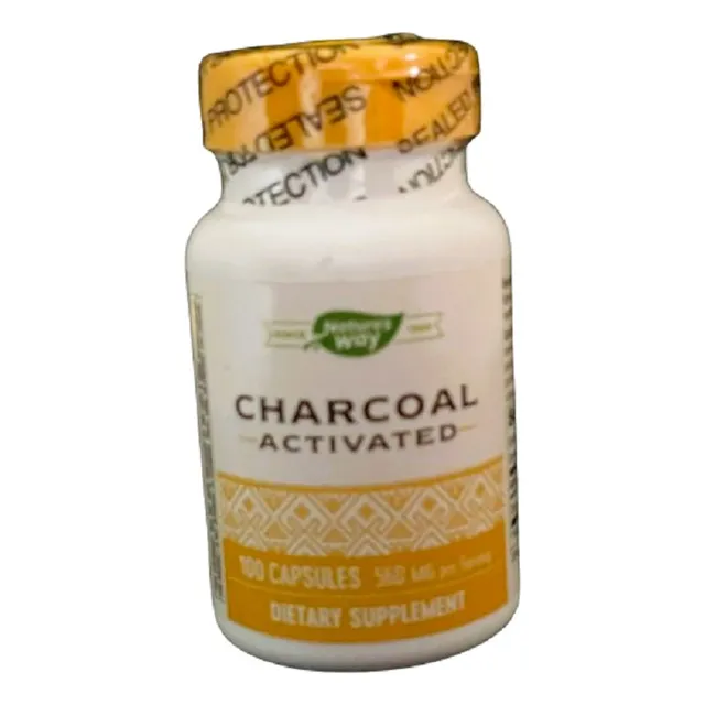 Charcoal Activated 560mg 100caps Natures Way