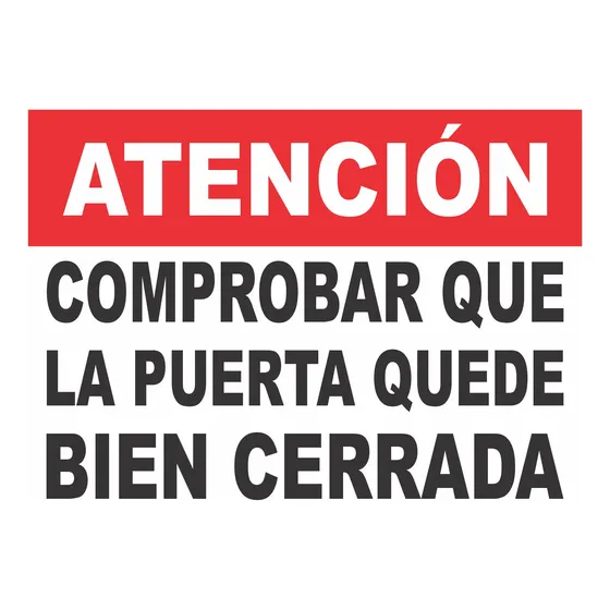 Cartel Adhesivo Vinilo De Corte Mantenga Puerta Cerrada