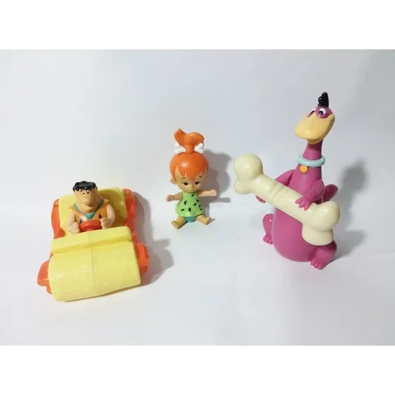 Juguetes Colección Picapiedra Hanbar- Macdonalds 2008- 3 Pzs