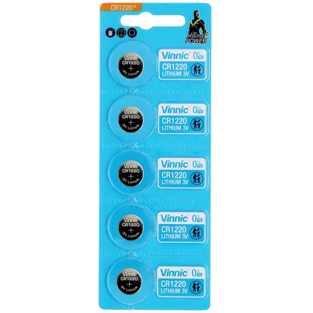 5 X Pilas Boton Cr1220 Vinnic Blister San Martin Caseros