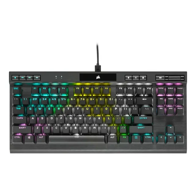 Teclado Mecanico Gamer Negro Led Rgb K70 Cherry Mx Speed 