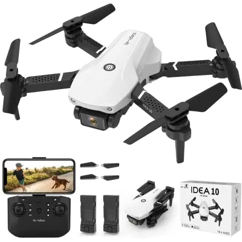 Idea10 Mini Drone Cámara, 2 Cámaras Fpv, Drones Plega...