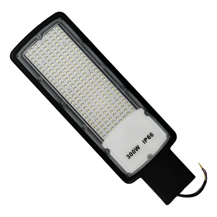 Luminária Led Para Poste 300w Iluminação Publica 6500k 127/220v Preto Branco-frio