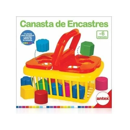 Antex Juego De Encastre Para Bebe Canasta Amarillo