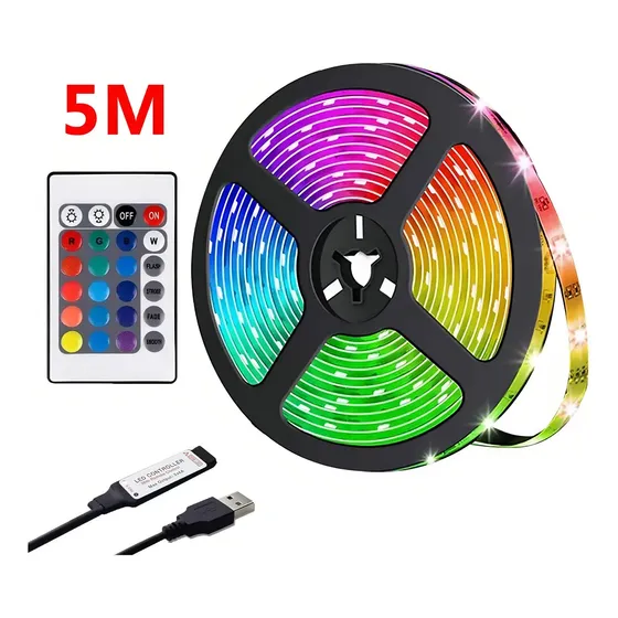 Tira LED 5050 Xinkou Kaihe 5M RGB Control Remoto USB IP65