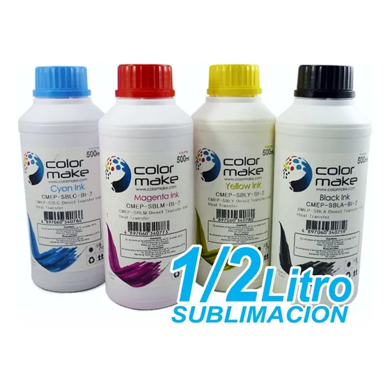 Tinta Sublimación O Sublimar Color Make 1/2 L 100% Original