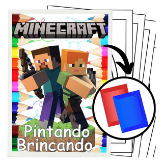 Kit 100 Desenhos Para Colorir E Pintar Minecraft - Folha A4 Inteira! 1 Por Folha! - #0088 Kit 100 Desenhos Para Colorir E Pintar Minecraft - Folha A4 Inteira! 1 Por Folha! - #0088