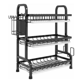 Escurridor Platos De Acero Inoxidable 3 Niveles Con Gancho Escurridor Platos De Acero Inoxidable 3 Niveles Con Gancho