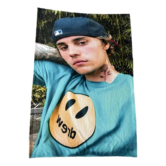 Frazada Cobija Viajera Justin Bieber Ultra Suave Calidad Aaa
