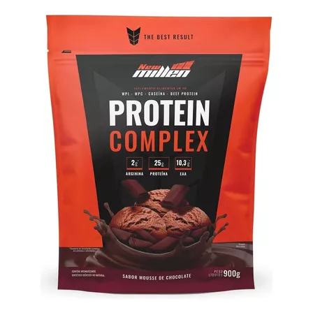 Suplemento em pó New Millen  Premium Protein Complex proteínas Protein Complex sabor  mousse de chocolate em sachê de 900g