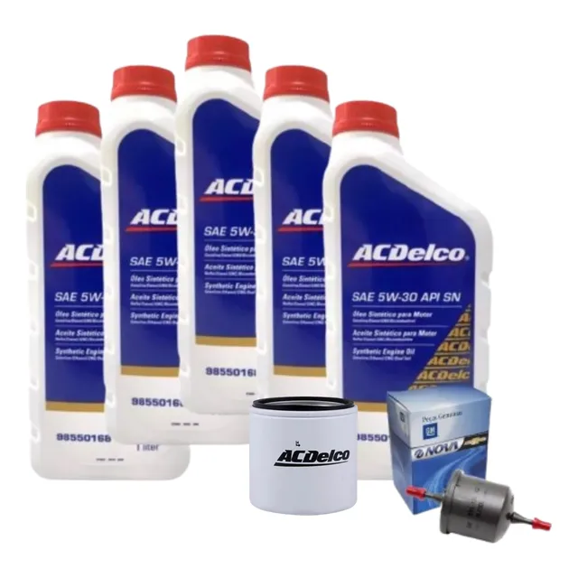 Kit Troca Óleo 5w30 E Filtros S10 2.4 Flex 2010 2011 Acdelco