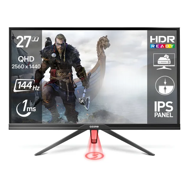 Monitor Gamer Ozone 27  Ips 2k 144hz 1ms Pro Freesync G-sync