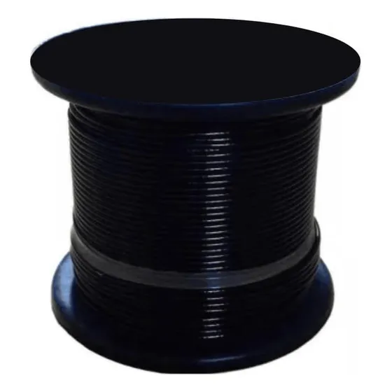 10m Cabo De Aço 1/8 6x19 Revestido Nylon Academia Resistente