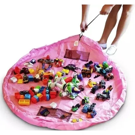 Alfombra Bolsa Organizador Para Guardar Juguetes Niños