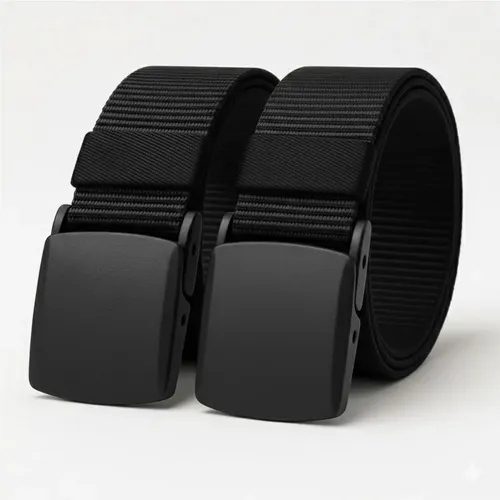 Bj3485#black Buckle + Black Suit (men's Genuine Leather Belt