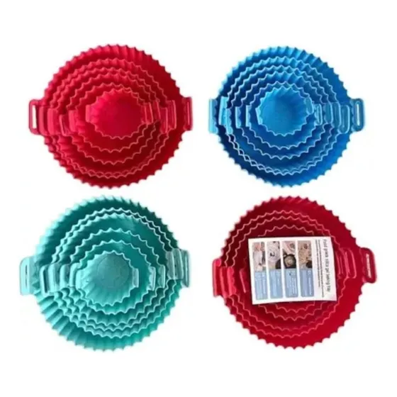 X6 Bandejas De Silicona Para Airfryer Freidora Protector Color Colores