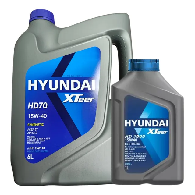 Aceite Hyundai Xteer Sintético 15w-40 Diesel 7 Litros