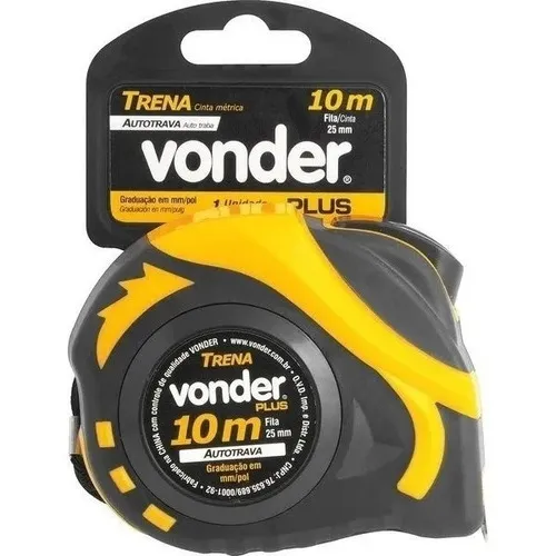 Trena Curta De Aço Autotrava 10m X 25mm Vonder