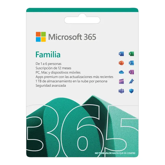 Microsoft 365 Familia [1 Año] 6 Usuarios Copilot + Cursos