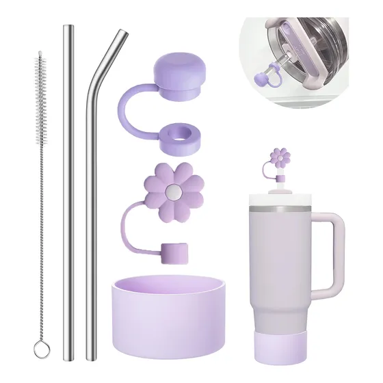 Kit Accesorios Taza Termica,popotes,bota Protectora Silicona