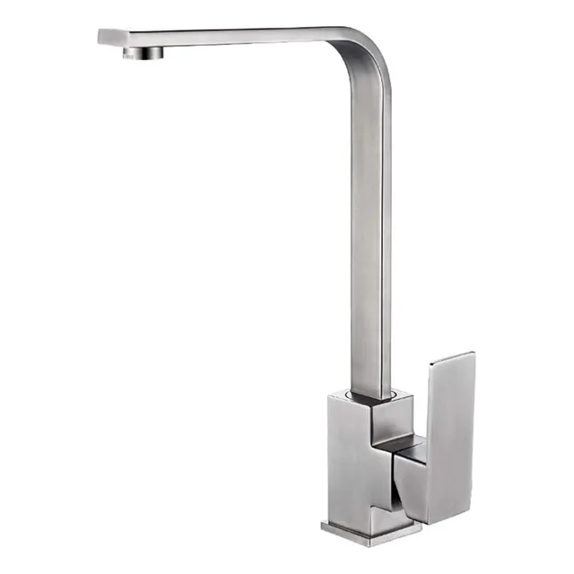 Llave De Fregadero Lavaplatos Acero Mate De Lujo Monomando