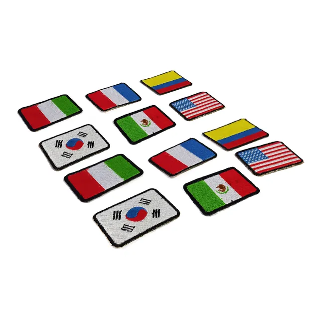 Banderas Ropa Bolsos Viajeros Paises 5x3.5 Cm Excursiones