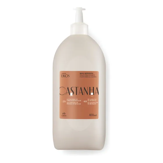 Repuesto Pulpa hidratante corporal castaña Ekos Natura 400 ml