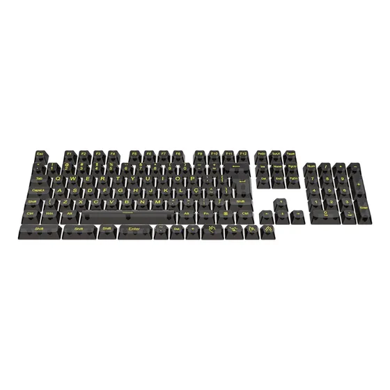Conjunto De Keycaps Redragon Abnt2 Crystal Black A138 Pt