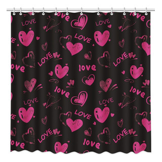 Valentine's Day Shower Curtain For Bathroom Decorations With Valentine's Day Shower Curtain For Bathroom Decorations With