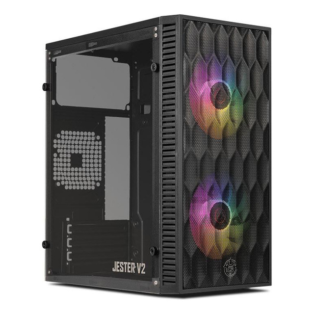 Gabinete Gamer Tgt Jester V2, Rainbow Mini Tower, Com 2 Fans Gabinete Gamer Tgt Jester V2, Rainbow Mini Tower, Com 2 Fans