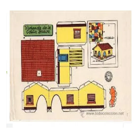 Casas Para Armar 2 Laminas 10 Diseños