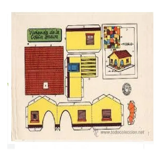 Casas Para Armar 2 Laminas 10 Diseños