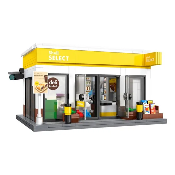 Play Set Estación Shell Select Store Bloques Armar