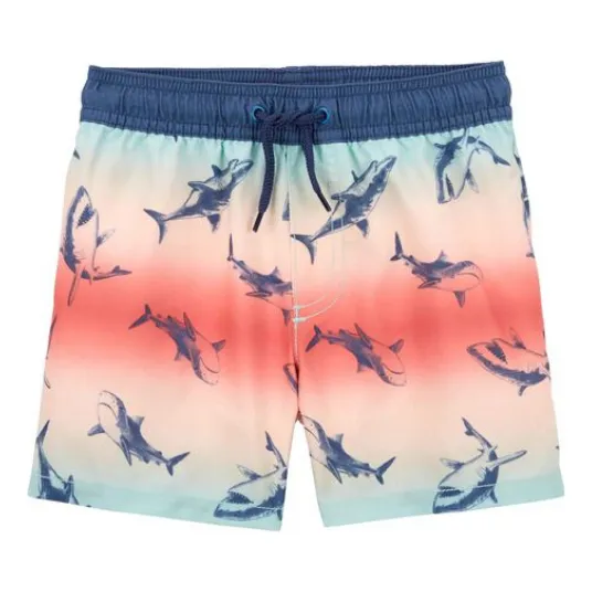 Carters Malla Short Traje De Baño De Niño - Diseño Tiburón