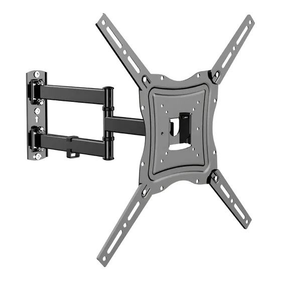 Suporte Tri-articulado Com Braço Longo 26 A 60 Aquário Cor Preto