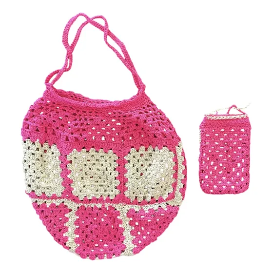 Bolso Y Estuche Tejidos Crochet