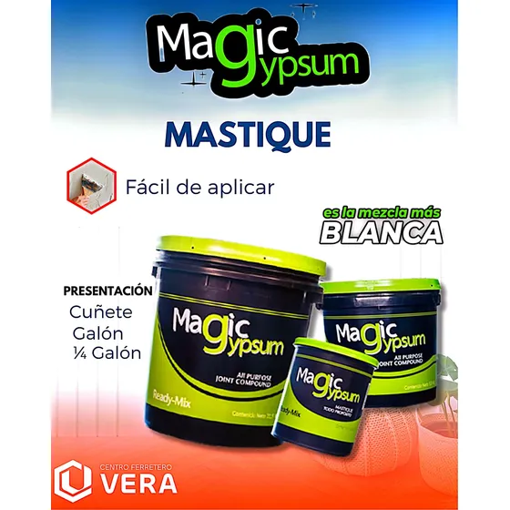 Pasta Profesional Para Techos Y Paredes Magicgypsum1/4galón