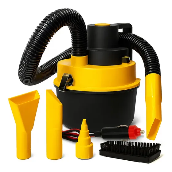 Aspiradora Snel Home Compact Turbo 2 en 1 con cable, 12 V, aspiradora y soplador de agua con 90 W y 2 litros, amarillo/negro