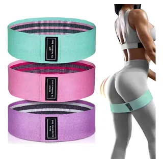 Bandas Elásticas De Resistencia Para Glúteos Y Piernas Fitne Blue,pink,violet