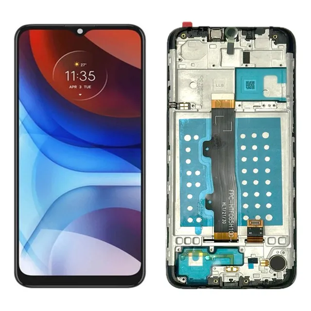 Tela Frontal Display Para Moto E7 Xt2095 Com Aro