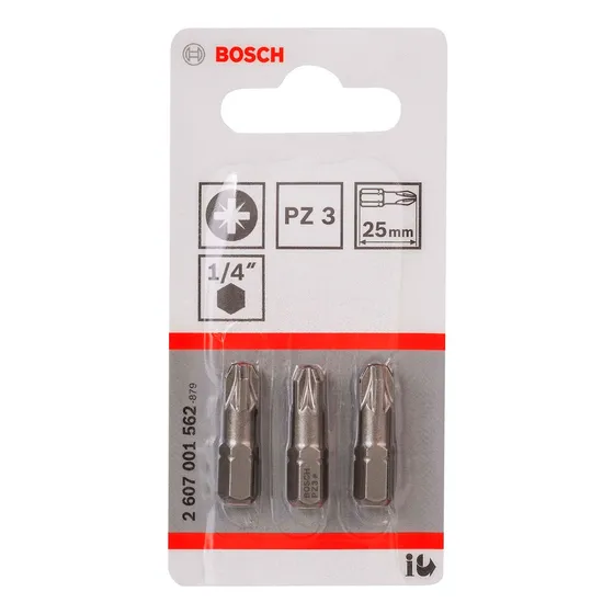 Bosch Punta Pozidriv 3x25mm 3 Unidades