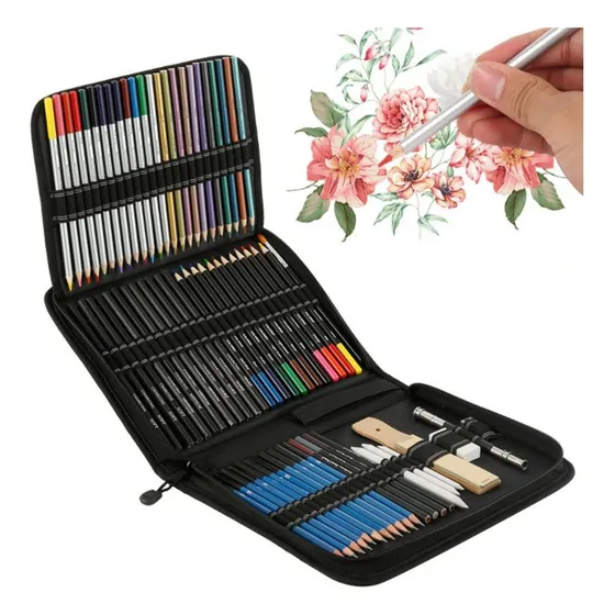 Kit 72 Piezas Lapices De Colores Arte Profesional Dibujo