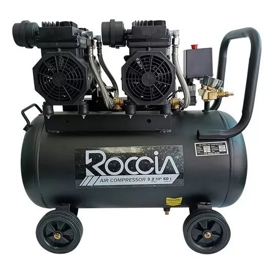 Compresor 50 Litros 3.2 Hp 2 Motores Silencioso 2 Picos